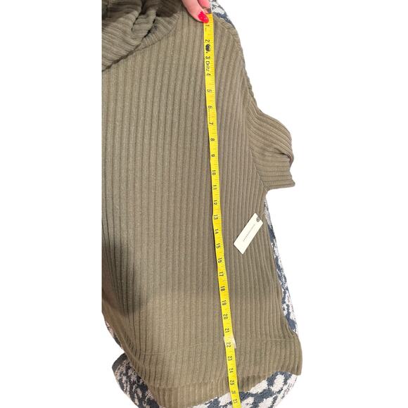 NWT NEW‎ Anthropologie Maeve Size Small Oversized Green Olive Cowl Sweater Top - Picture 14 of 16